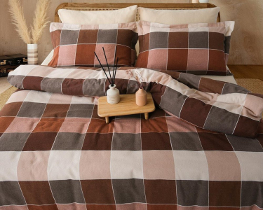 Турецька постільна білизна Istanbul фланель Echo Kahve євро