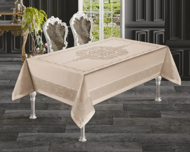 Скатертина тефлонова прямокутна 160х220 Evin Cappucino