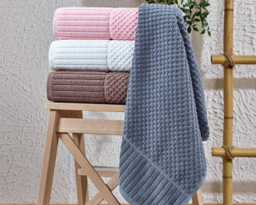 Набор турецких махровых полотенец Zeron 4 штуки Vip жаккард Miran 50х90