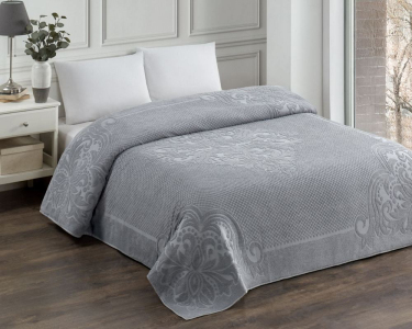 Махровая простынь-покрывало Zeron Turkey 200х220 Bawer Grey