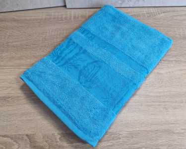 Турецький бамбуковий махровий рушник Zeron 70х140 Bamboo Turquoise