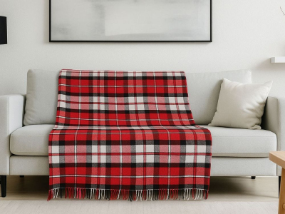 Плед Vladi Palermo Crocus бело-красно-черный 140х200