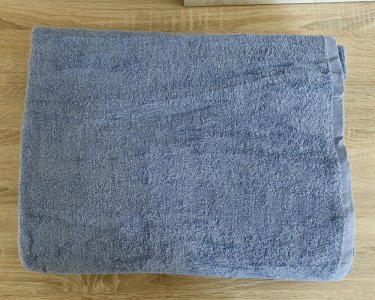 Простирадло махрове без бордюра Vin San 150х200 щільність 400 г/м2 блакитне