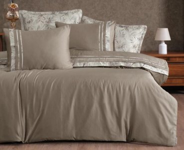 Турецкое постельное белье La Romano Premium Silk Satin 400 TC Florence Rock евро