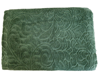 Простирадло махрове жакардове Parisa Home 200х220 щільність 400 г/м2 зелена