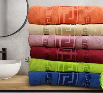 Набір бамбукових махрових турецьких рушників Cestepe 6 штук Bamboo Grek Dark 70х140