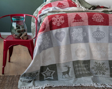 Турецкий новогодний плед Sesli 23291 150х200 см