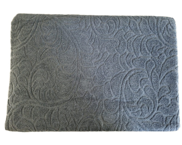 Простынь махровая жаккардовая Parisa Home 200х220 плотность 400 г/м2 серая