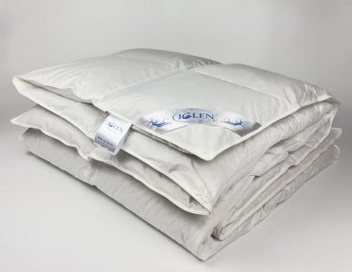 Одеяло облегченное Iglen Climate-comfort пух белый детское 110х140