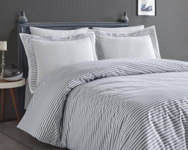 Постільна білизна Turkiz Ranforce Prima 200х220 см Santiago Grey