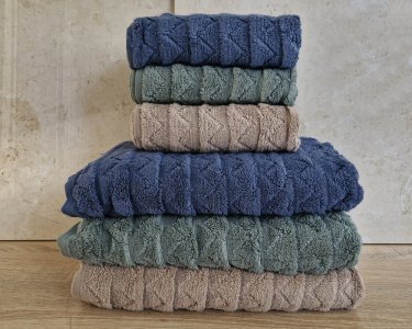 Набор турецких махровых полотенец Cestepe MicroCotton Premium 3 штуки 50x90 + 3 штуки 70х140 Ucgen 1 плотность 600 г/м2