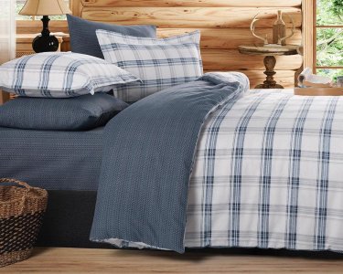 Турецька постільна білизна Istanbul фланель Vista Indigo євро