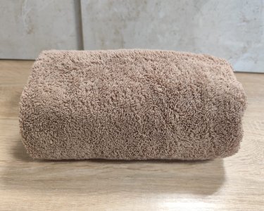 Полотенце турецкое махровое однотонное Zeron 50х90 Kahve плотность 500 г/м2