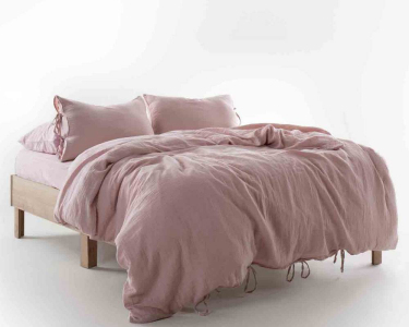 Турецька постільна білизна із вареної бавовни Limasso Esse Muslin 200 х 220 см Old Rose