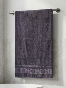Турецкое бамбуковое махровое полотенце Zeron 70х140 Bamboo Anthracite 