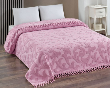 Жаккардовое махровое покрывало Zeron Turkey Havlu Pike Exlusive 220х240 V2