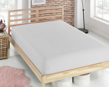 Простынь на резинке трикотажная Zeron Krem 180х200х30