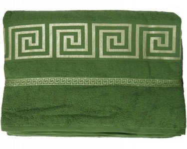 Простынь махровая жаккардовая Parisa Home Caesar 200х220 плотность 400 г/м2 зеленая