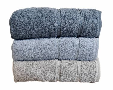 Набор махровых турецких полотенец Cestepe из 3 штук DE LUX Bayon Blue 50х90
