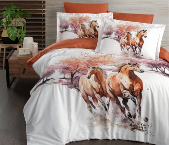 Турецька постільна білизна First Choice VIP сатин 3D Silvan євро