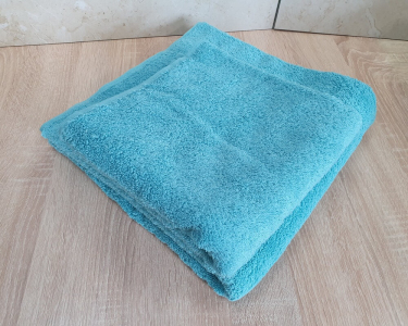 Набор турецких махровых однотонных полотенец Zeron 50х90+70х140 Turkuaz плотность 480 г/м2