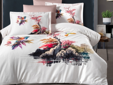 Турецька постільна білизна First Choice VIP сатин 3D Ecora євро