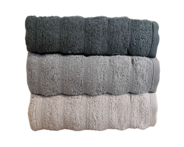 Набор махровых турецких полотенец Cestepe из 3 штук DE LUX Loft 50х90 Grey