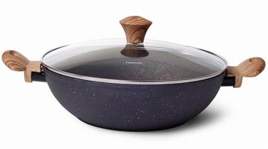 Сковорода-ВОК Fissman COSMIC BLACK 30 см алюминиевая 4349