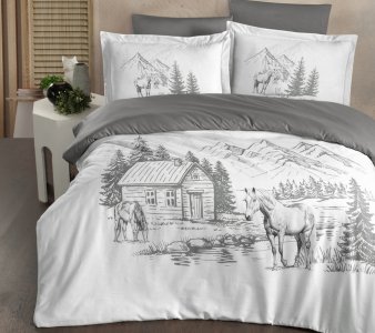 Турецька постільна білизна First Choice VIP сатин 3D Keira євро