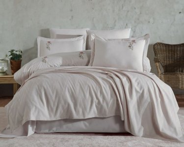 Постельное белье с покрывалом Saheser Stonewashed 200х220 Noris Stone