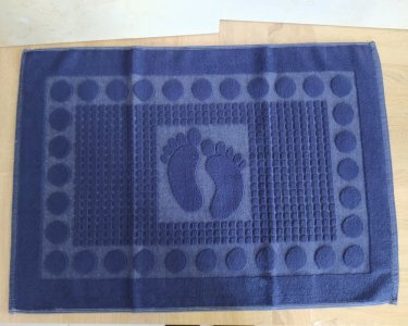 Турецкое полотенце для ног Zeron 50х70 Dark Blue плотность 750 г/м2