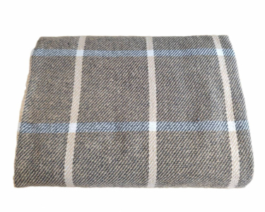 Плед-покрывало хлопковое Vladi Валенсия HARRY бело-дымчато-песочный 140х200