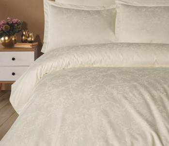 Постельное белье Saheser Delux Jacquard 300 TC 200х220 см Celesta Krem