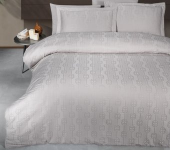 Турецкое постельное белье First Choice сатин-жаккард Norel Latte евро