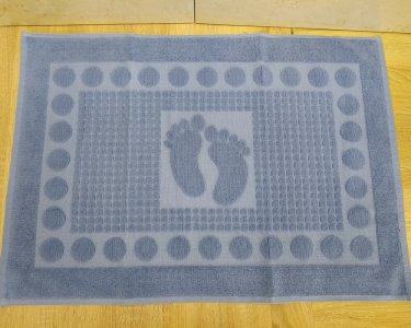 Турецкое полотенце для ног Zeron 50х70 Blue плотность 750 г/м2