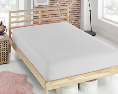 Простынь на резинке трикотажная Zeron Krem 90х200х30