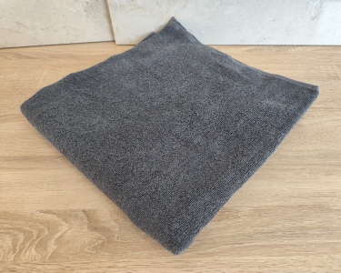 Полотенце турецкое махровое однотонное Zeron 70х140 антрацит плотность 550 г/м2 низкая петля 20/2