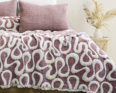 Турецкое муслиновое покрывало Saheser 240х260 с наволочками 50х70 Mervis Murdum