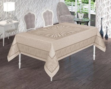 Скатертина тефлонова прямокутна 160х220 Gunes Capuccino 