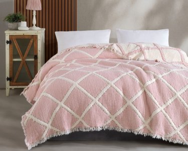 Турецкое муслиновое покрывало Moss Ivory Muslin 230х250 Pudra