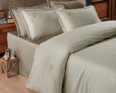 Турецкое постельное белье La Romano Premium Silk Satin 400 TC Estela Wind евро