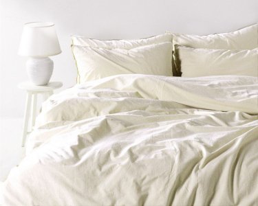 Турецкое постельное белье из вареного хлопка Limasso Stonewashed Ranforse 200 х 220 см Snow White