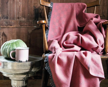 Турецький бавовняний плед-покривало Issimo 170×230 см Fusya