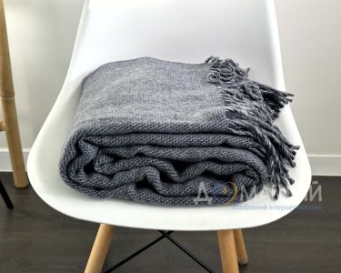 Плед із вовни мериноса Ярослав 11 сірий 140х200