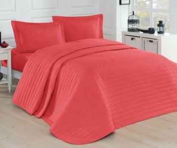 Покривало стьобане Eponj Home Monart Kapitoneli Coral 220х240