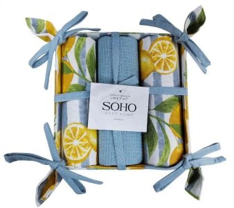 Набор кухонных полотенец SOHO 3 штуки 40х60 вафельные Lime