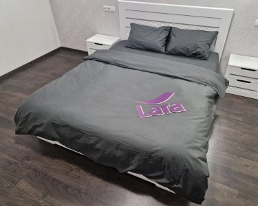 Постільна білизна LARA бязь Graphite d11065d2 двоспальна