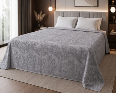 Простынь махровая жаккардовая Parisa Home Premium 200х220 плотность 470 г/м2 темно-серая