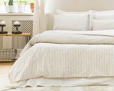 Турецкое постельное белье из вареного хлопка Saheser Stonewashed Ranforse 200 х 220 см Nives Bej