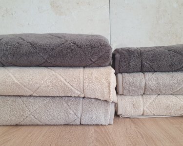 Набор турецких махровых полотенец Cestepe MicroCotton Premium 3 штуки 50x90 + 3 штуки 70х140 Eva 2 плотность 600 г/м2